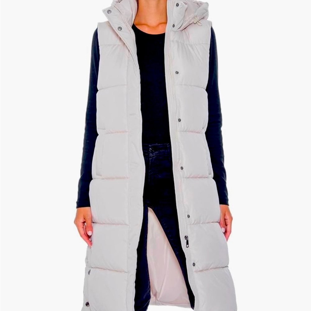 LEANI puffer long vest